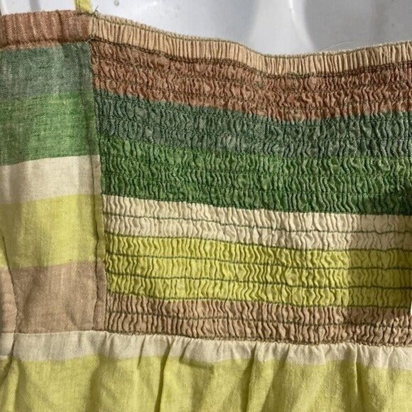 Aerie women cut out mini dress stripped colorful vacation linen y2k fairy boho - Picture 7 of 13